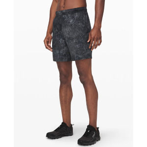 Lululemon Pace Breaker Short 7" Antiqued Diamond Dye White Blue Sz.M